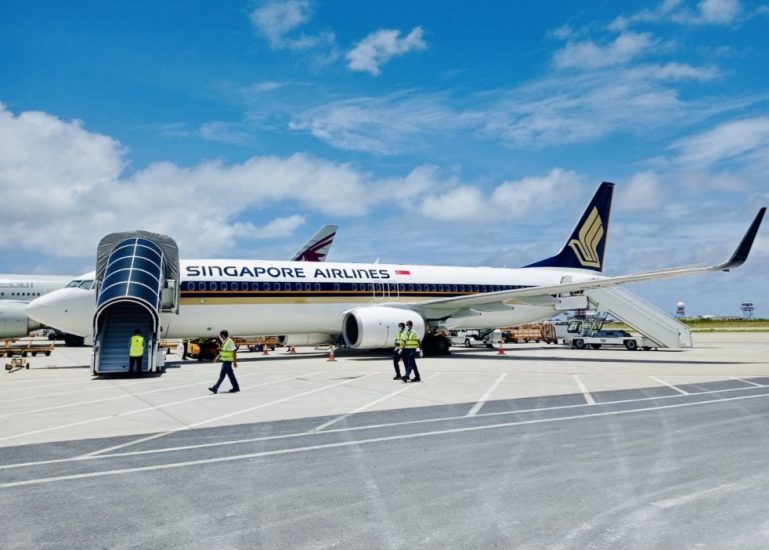 Velana airport Singapore airline